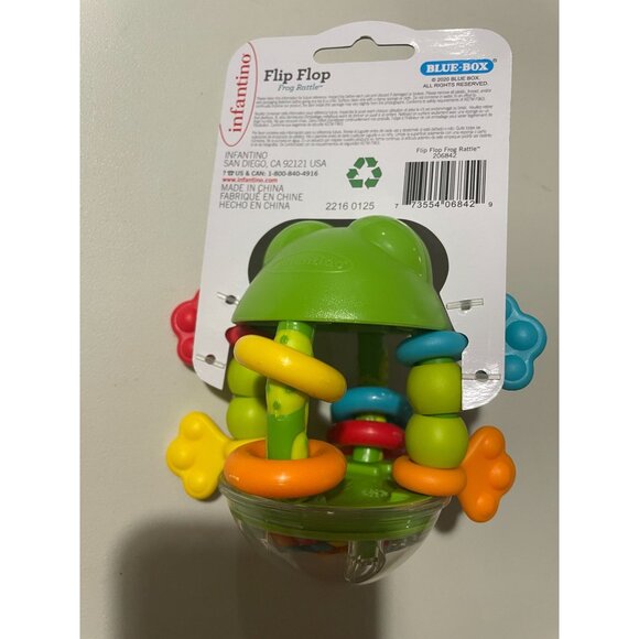 Infantino Flip Flop Frog Rattle BPA-Free Easy-To-Grip Toy For 0+ Months Babies - Picture 4 of 7